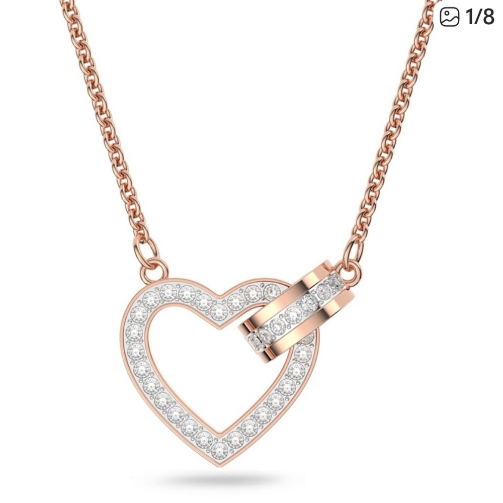 SWAROVSKI ROSE GOLD Heart Necklace Brand new